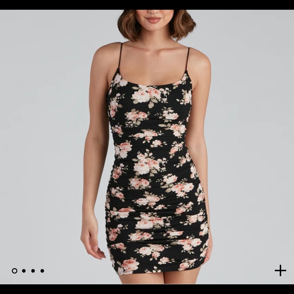 Windsor Floral Ruched BodyCon Dress